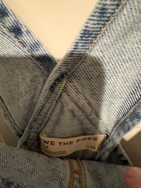 Free People We the Free Ziggy Denim Shortalls Large Color: Indigo NWT - Picture 4 of 4